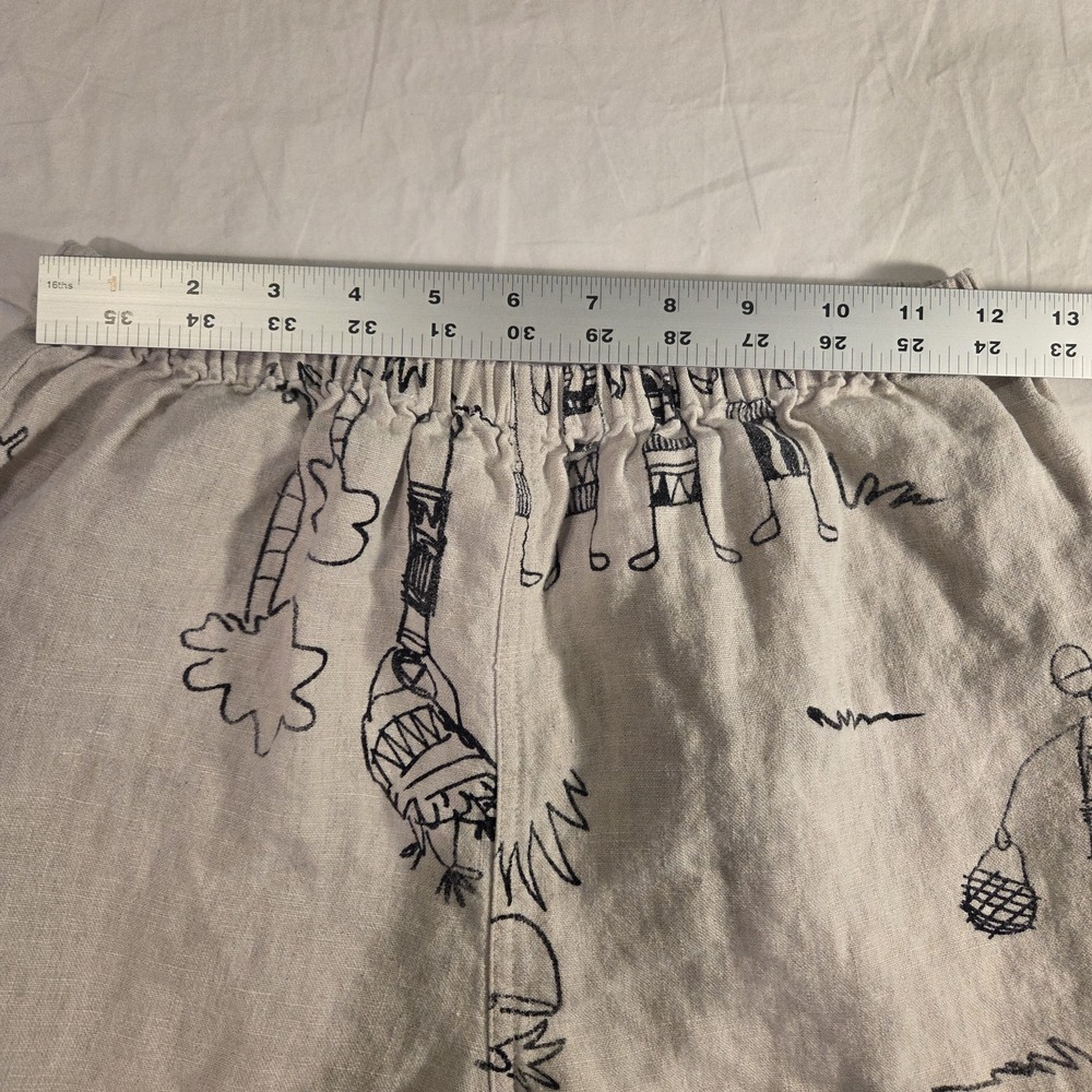 Vintage Chico's Design 100% Linen Pull On Cropped Capri Pants Y2K, 24" Waist - Picture 6 of 9